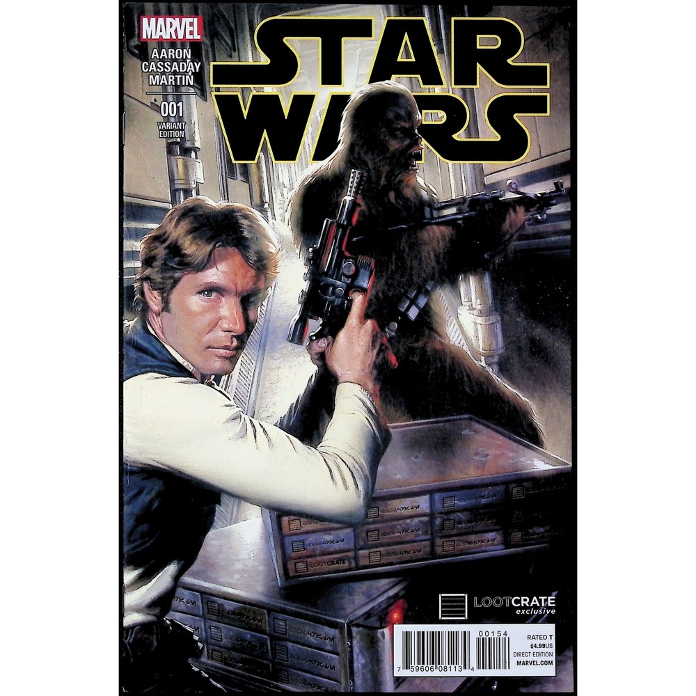 Marvel Comic Book Star Wars #001 Loot Crate Exclusive Variant Han Solo Chewbacca
